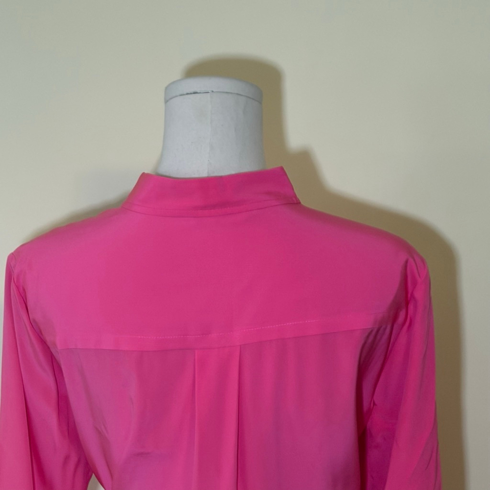 Diane von Furstenberg Women’s Mariana Silk Long Sleeve Pink Dress Size 12 - Picture 5 of 11